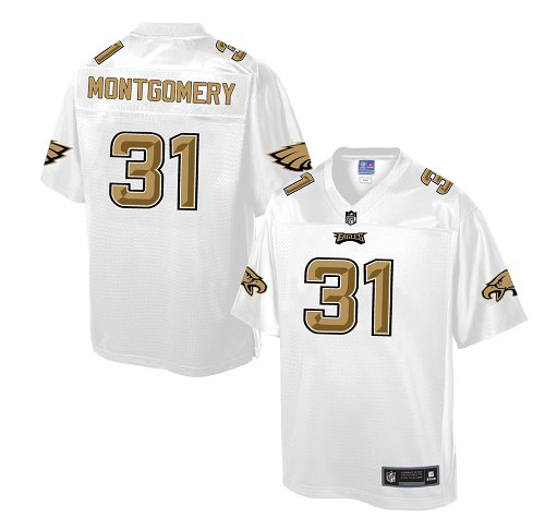 Men's Game Wilbert Montgomery Nike Jersey White - #31 Pro Line Fashion NFL Philadelphia Eagles